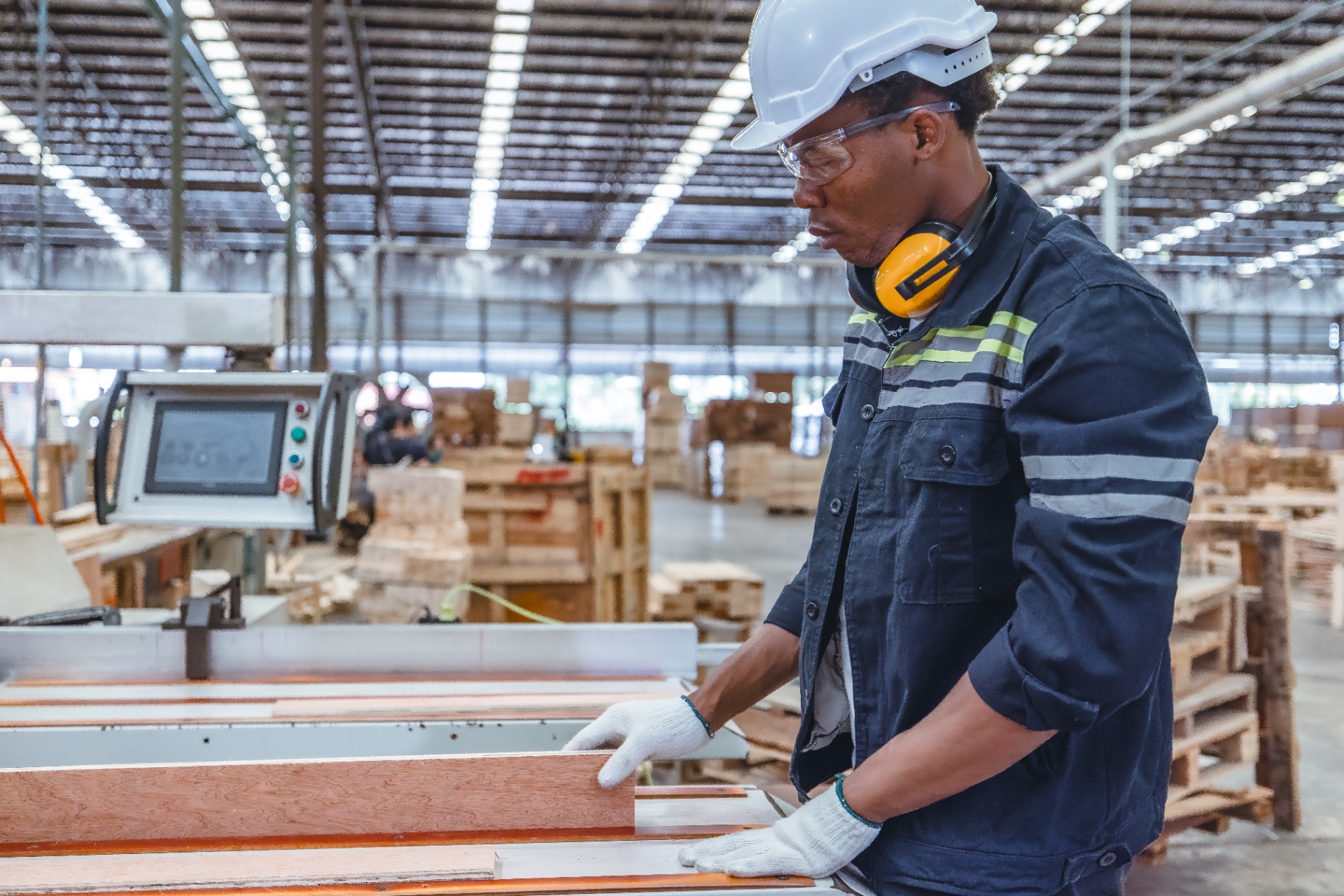 Student engineers on site